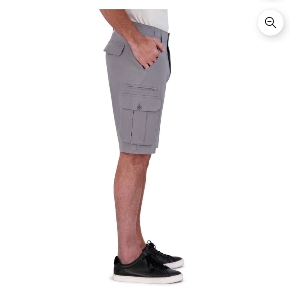 IRON Clothing Co Men's Flex Waistband Stretch Twill Multi Pocket Cargo Short - Picture 5 of 8